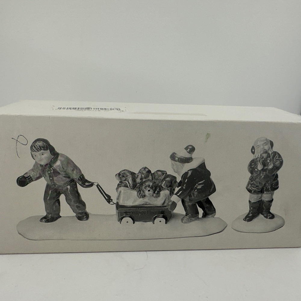 Dept 56 Snow Village Christmas Puppies 54321 Retired Accessory